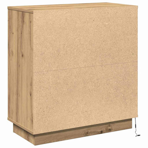 vidaXL Sideboard with LED Artisan Oak 71x34,5x75 cm Engineered Wood