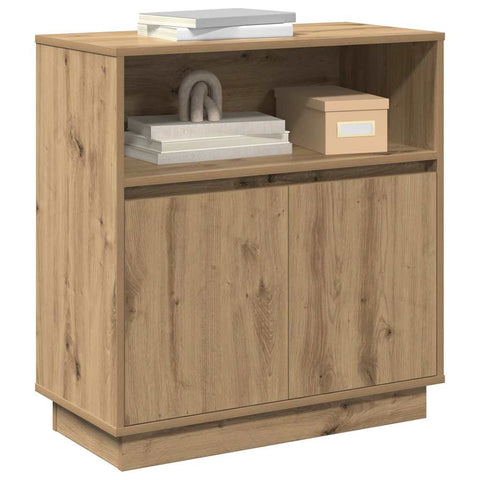 vidaXL Sideboard with LED Artisan Oak 71x34,5x75 cm Engineered Wood