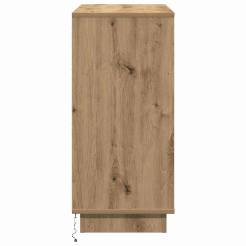 vidaXL Sideboard with LED Artisan Oak 71x34,5x75 cm Engineered Wood