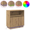 vidaXL Sideboard with LED Artisan Oak 71x34,5x75 cm Engineered Wood
