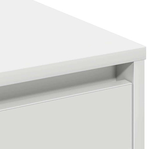 vidaXL Sideboard with LED - White, 90x32x75 cm, Made of Engineered Wood
