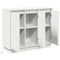 vidaXL Sideboard with LED - White, 90x32x75 cm, Made of Engineered Wood