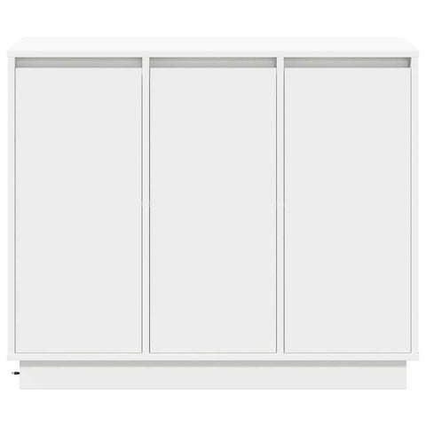 vidaXL Sideboard with LED - White, 90x32x75 cm, Made of Engineered Wood