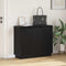 vidaXL Black Oak Sideboard with LED, 90x32x75 cm, Engineered Wood