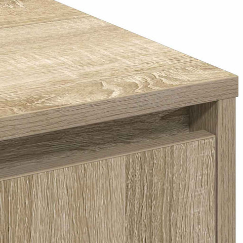 vidaXL LED Sideboard in Sonoma Oak - 90x32x75 cm - Engineered Wood