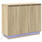 vidaXL LED Sideboard in Sonoma Oak - 90x32x75 cm - Engineered Wood
