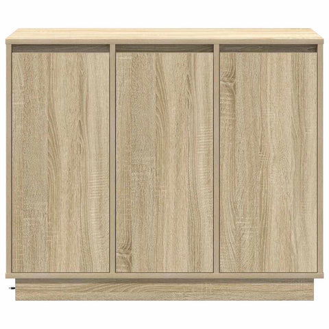 vidaXL LED Sideboard in Sonoma Oak - 90x32x75 cm - Engineered Wood