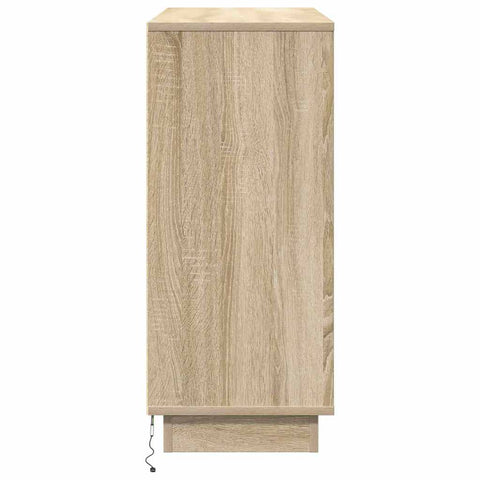 vidaXL LED Sideboard in Sonoma Oak - 90x32x75 cm - Engineered Wood