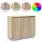 vidaXL LED Sideboard in Sonoma Oak - 90x32x75 cm - Engineered Wood