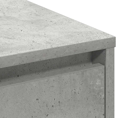 vidaXL Sideboard with LED in Concrete Grey, 90x32x75 cm, Made of Engineered Wood