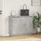vidaXL Sideboard with LED in Concrete Grey, 90x32x75 cm, Made of Engineered Wood