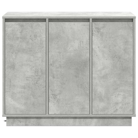 vidaXL Sideboard with LED in Concrete Grey, 90x32x75 cm, Made of Engineered Wood