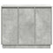 vidaXL Sideboard with LED in Concrete Grey, 90x32x75 cm, Made of Engineered Wood
