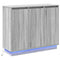 vidaXL Sideboard with LED - Grey Sonoma, 90x32x75 cm, Made of Engineered Wood