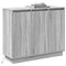 vidaXL Sideboard with LED - Grey Sonoma, 90x32x75 cm, Made of Engineered Wood