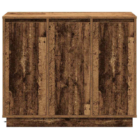 vidaXL Sideboard with LED - Old Wood - 90x32x75 cm - Engineered Wood