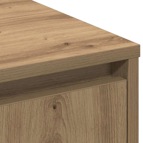 vidaXL Sideboard with LED Artisan Oak 90x32x75 cm Engineered Wood