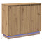 vidaXL Sideboard with LED Artisan Oak 90x32x75 cm Engineered Wood