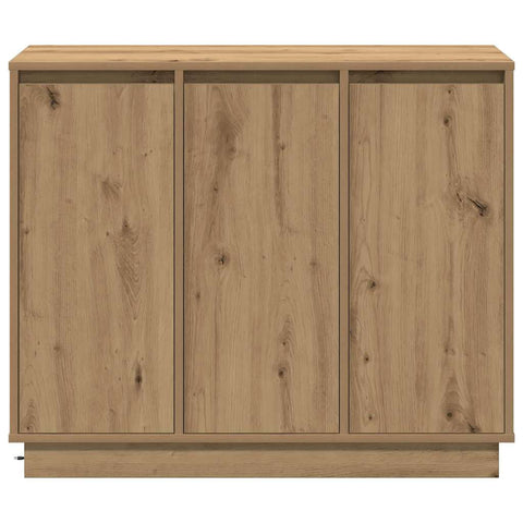 vidaXL Sideboard with LED Artisan Oak 90x32x75 cm Engineered Wood