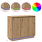 vidaXL Sideboard with LED Artisan Oak 90x32x75 cm Engineered Wood