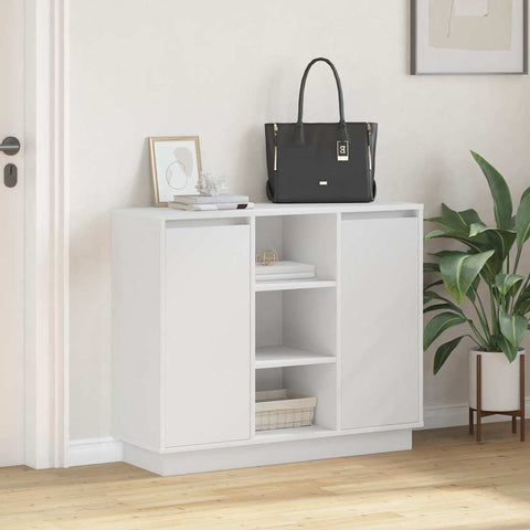 vidaXL Sideboard with LED White 90x32x75 cm Engineered Wood