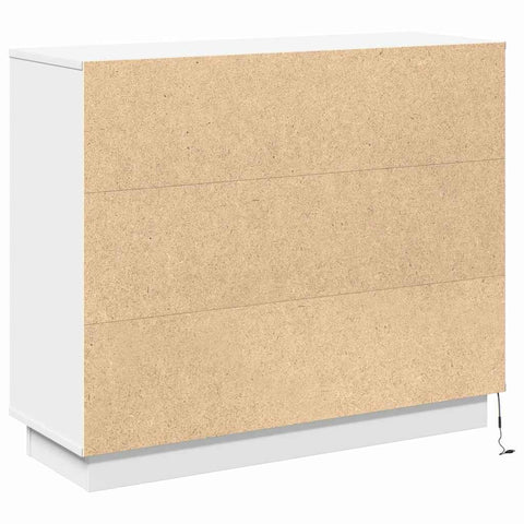 vidaXL Sideboard with LED White 90x32x75 cm Engineered Wood