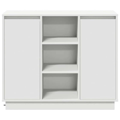 vidaXL Sideboard with LED White 90x32x75 cm Engineered Wood