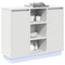 vidaXL Sideboard with LED White 90x32x75 cm Engineered Wood