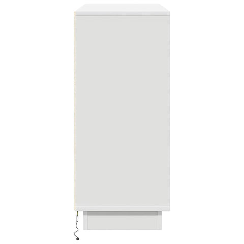 vidaXL Sideboard with LED White 90x32x75 cm Engineered Wood