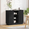 vidaXL Sideboard with LED Black Oak 90x32x75 cm Engineered Wood