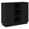 vidaXL Sideboard with LED Black Oak 90x32x75 cm Engineered Wood