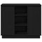 vidaXL Sideboard with LED Black Oak 90x32x75 cm Engineered Wood