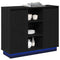 vidaXL Sideboard with LED Black Oak 90x32x75 cm Engineered Wood