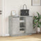 vidaXL Sideboard with LED Concrete Grey 90x32x75 cm Engineered Wood