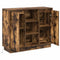 vidaXL Sideboard with LED Smoked Oak 90x32x75 cm Engineered Wood