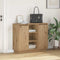 vidaXL Sideboard with LED Artisan Oak 90x32x75 cm Engineered Wood