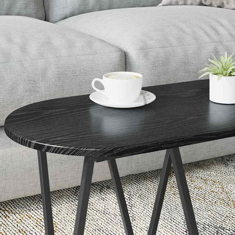 vidaXL Coffee Table Black Oak 80 x 40 x 40.5 cm