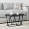 vidaXL Black Oak Coffee Table 80x40x40.5 cm - Engineered Wood & Metal