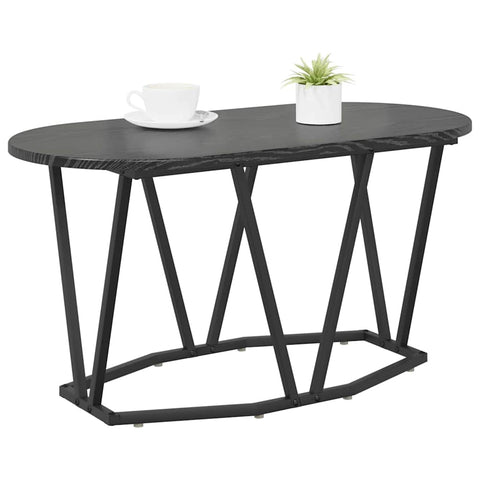 vidaXL Black Oak Coffee Table 80x40x40.5 cm - Engineered Wood & Metal