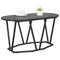 vidaXL Black Oak Coffee Table 80x40x40.5 cm - Engineered Wood & Metal