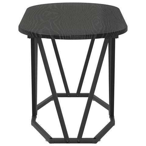 vidaXL Black Oak Coffee Table 80x40x40.5 cm - Engineered Wood & Metal