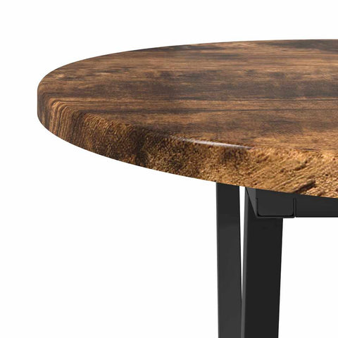 vidaXL Coffee Table in Smoked Oak - 80x40x40.5 cm, Made from Engineered Wood and Metal