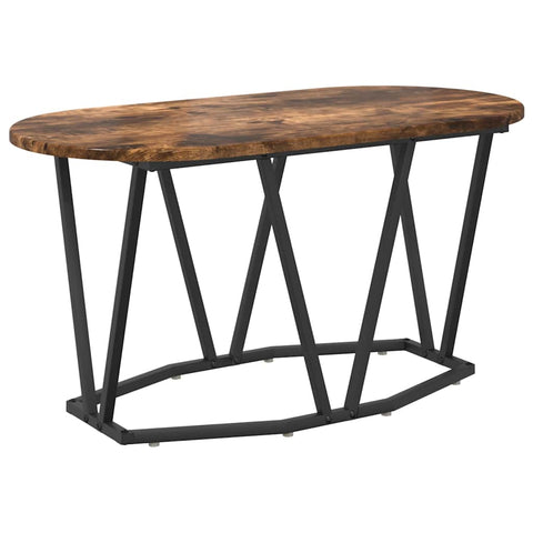 vidaXL Coffee Table in Smoked Oak - 80x40x40.5 cm, Made from Engineered Wood and Metal
