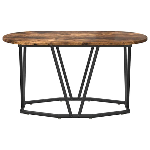 vidaXL Coffee Table in Smoked Oak - 80x40x40.5 cm, Made from Engineered Wood and Metal