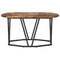vidaXL Coffee Table in Smoked Oak - 80x40x40.5 cm, Made from Engineered Wood and Metal