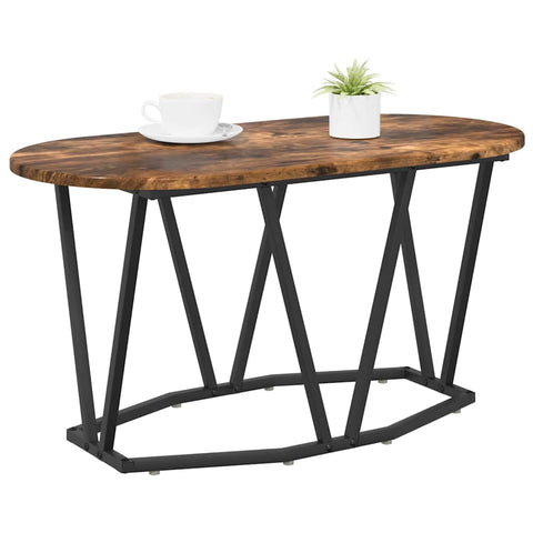 vidaXL Coffee Table in Smoked Oak - 80x40x40.5 cm, Made from Engineered Wood and Metal