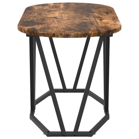 vidaXL Coffee Table in Smoked Oak - 80x40x40.5 cm, Made from Engineered Wood and Metal