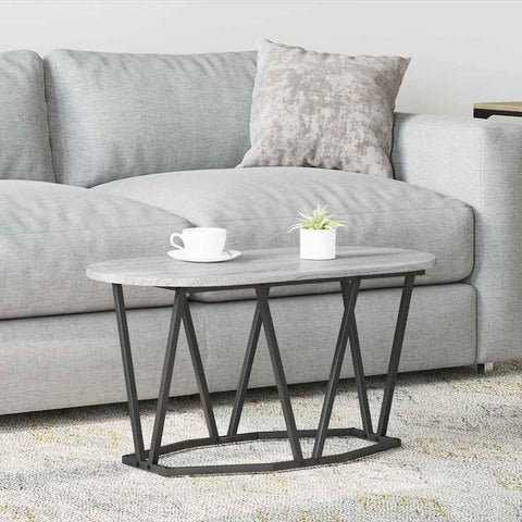 vidaXL Grey Sonoma Coffee Table - 80x40x40.5 cm, Made from Engineered Wood and Metal