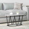 vidaXL Grey Sonoma Coffee Table - 80x40x40.5 cm, Made from Engineered Wood and Metal