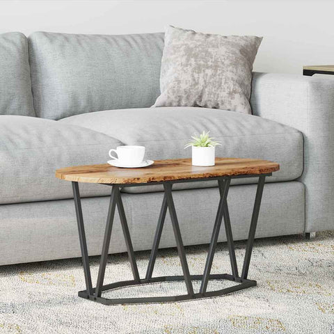 vidaXL Coffee Table Old Wood 80x40x40.5 cm Engineered Wood and Metal
